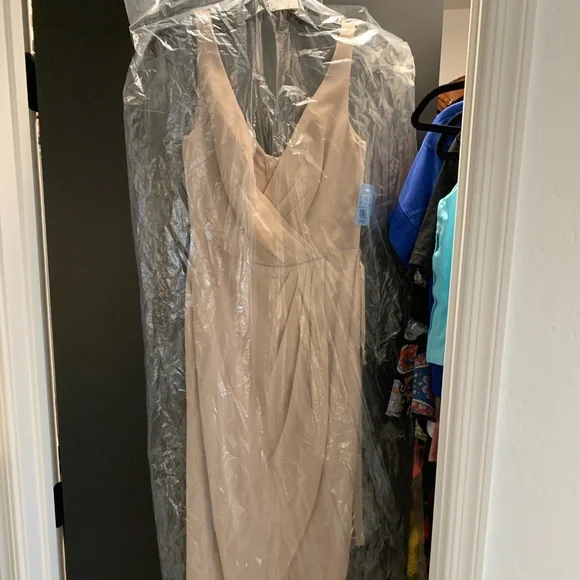 David's Bridal | Dresses | Davids Bridal Tank Draped Chiffon Tulip Hem  Bridesmaid Dress | Poshmark
